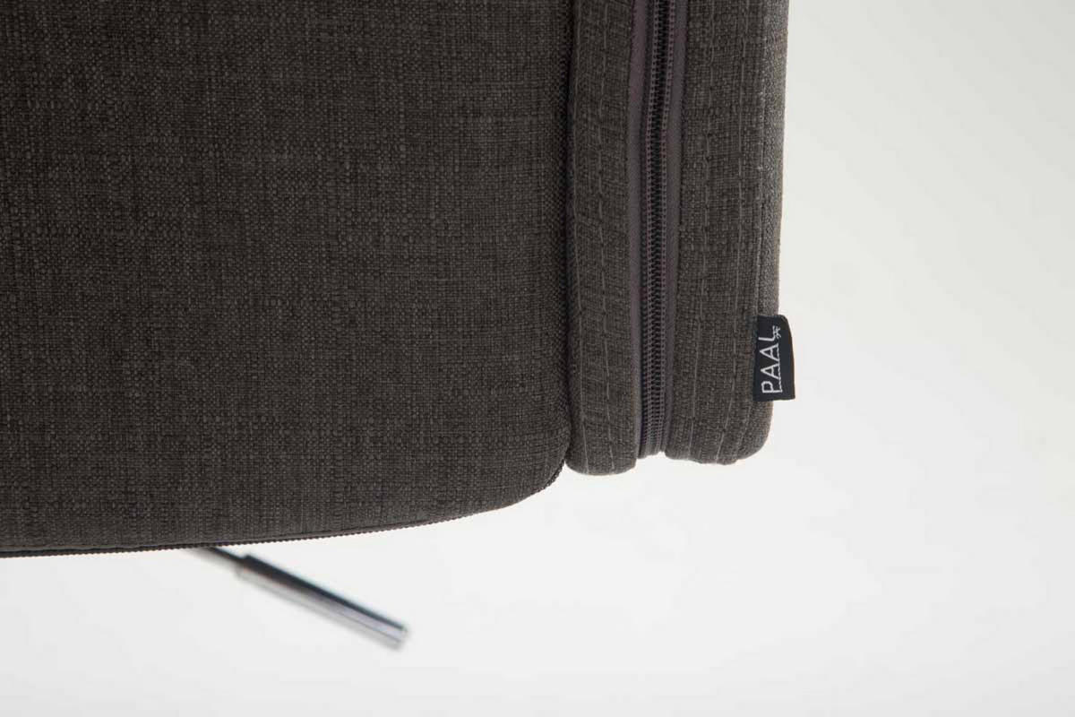 ARBEITSHOCKER Lausanne Stoff dunkelgrau - Grau, Metall (60/89/52cm) - TPFLiving