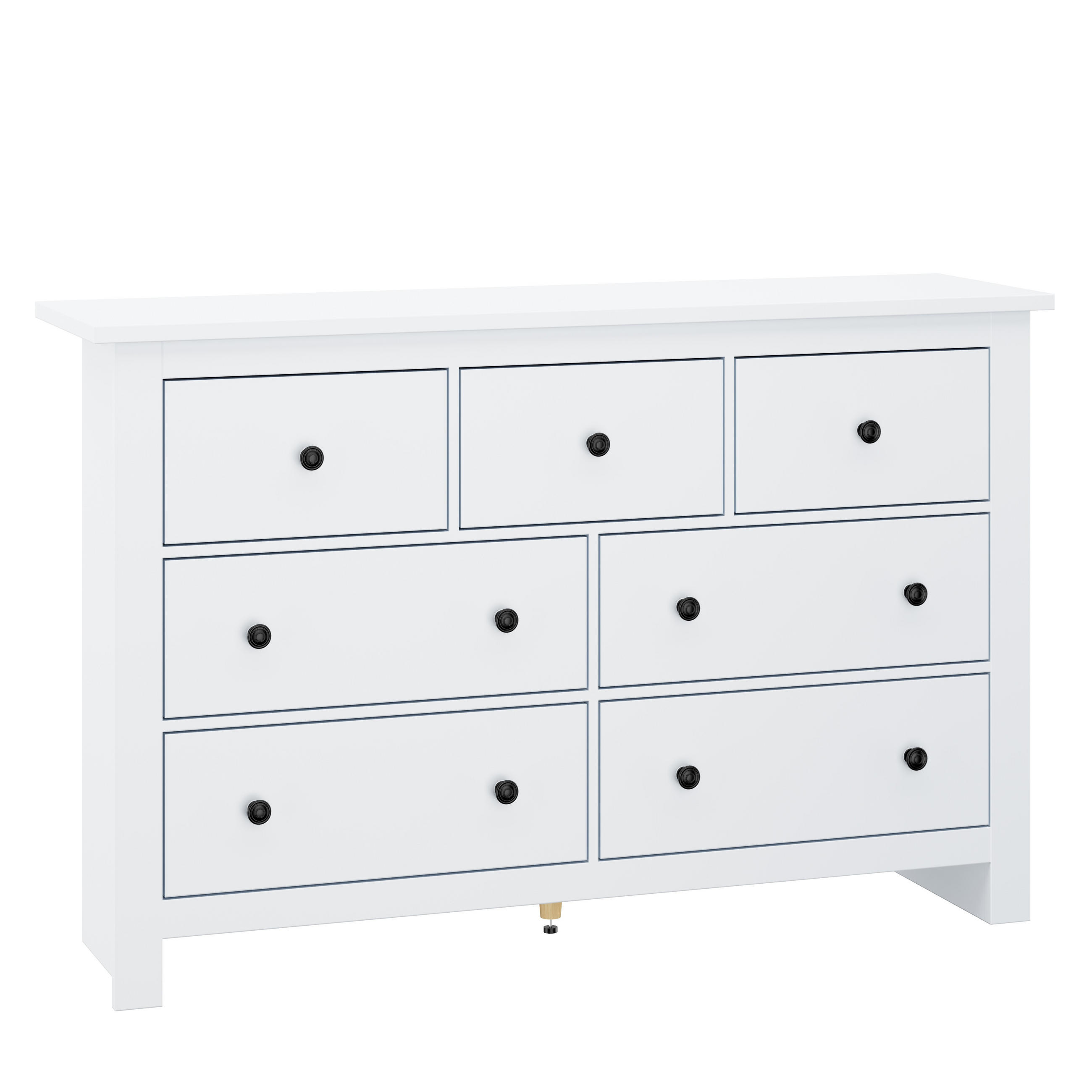 KOMMODE DE-37717 mit 7 Schubladen Weiß - Weiß, Holzwerkstoff (152/89/40cm) - ComfortXL