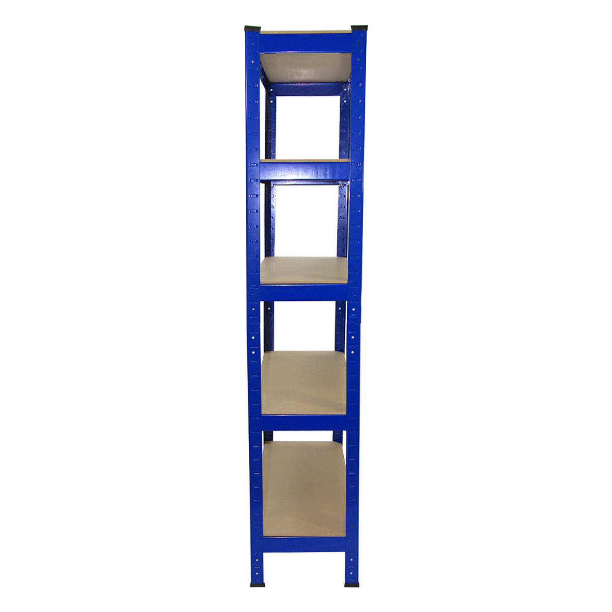 LAGERREGAL 4 x T-Rax 75cm Blau mit Gratis Gummihammer - Blau, Metall (75/150/30cm) - Monstershop