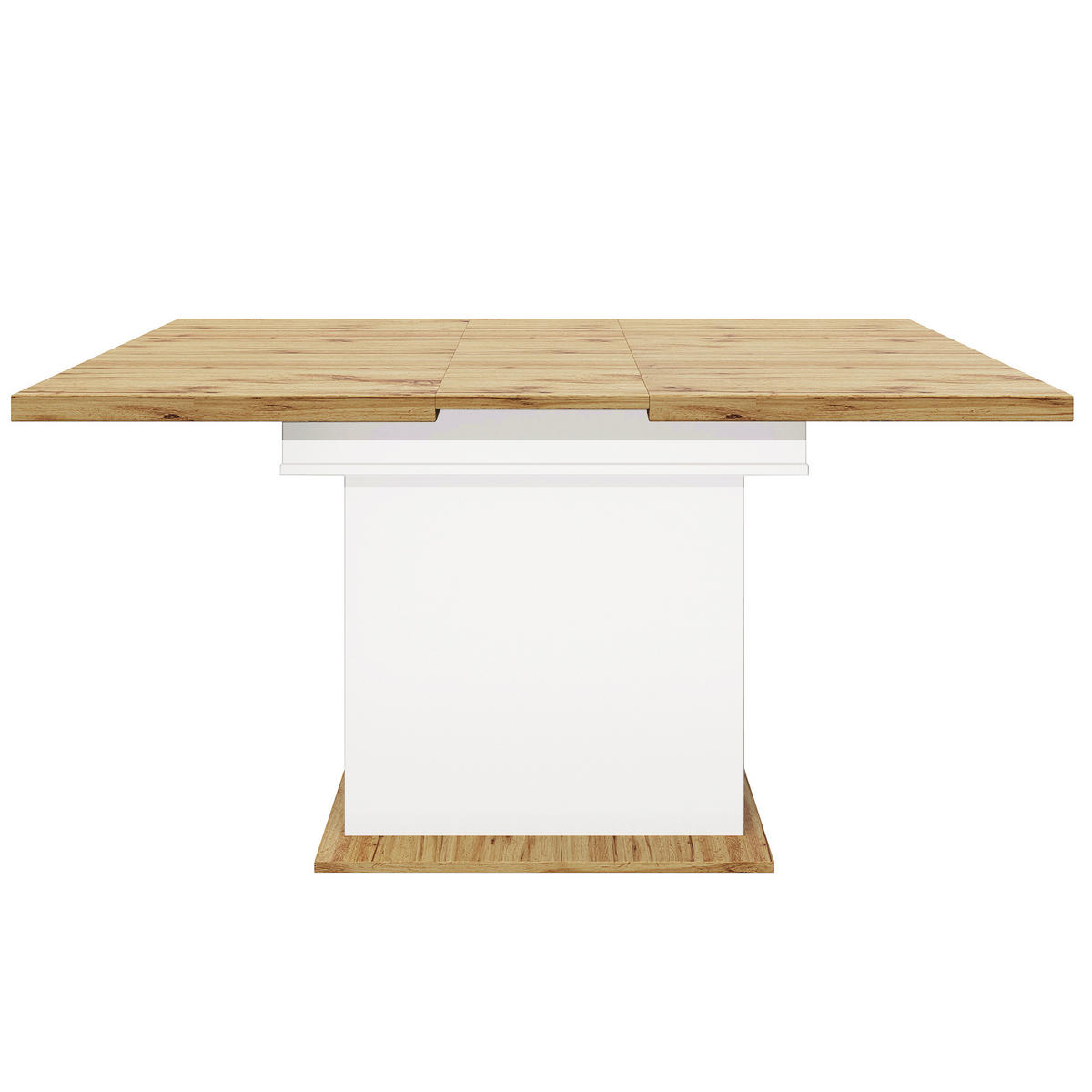 ESSTISCH Ausziehbar 110-140cm Klappbar Minimalistisch Weiß - Weiß, Holzwerkstoff (80/110/75cm) - FLIEKS