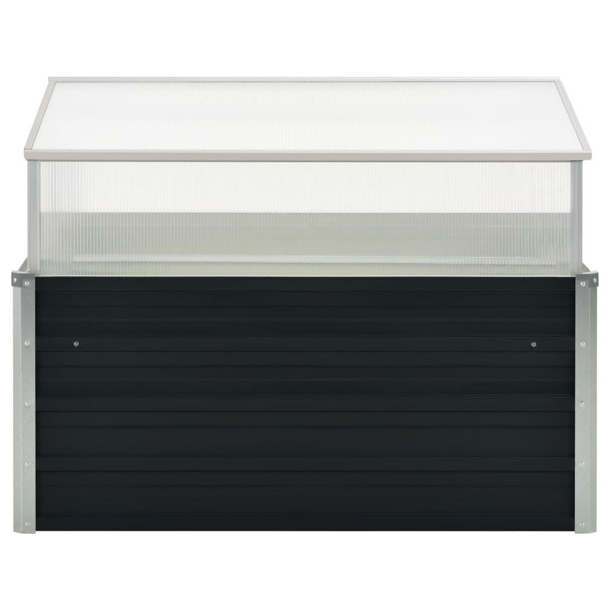 GEWÄCHSHAUS Anthrazit 100/100/77 Cm Verzinkter Stahl - Anthrazit, Metall (100/77/100cm) - vidaXL