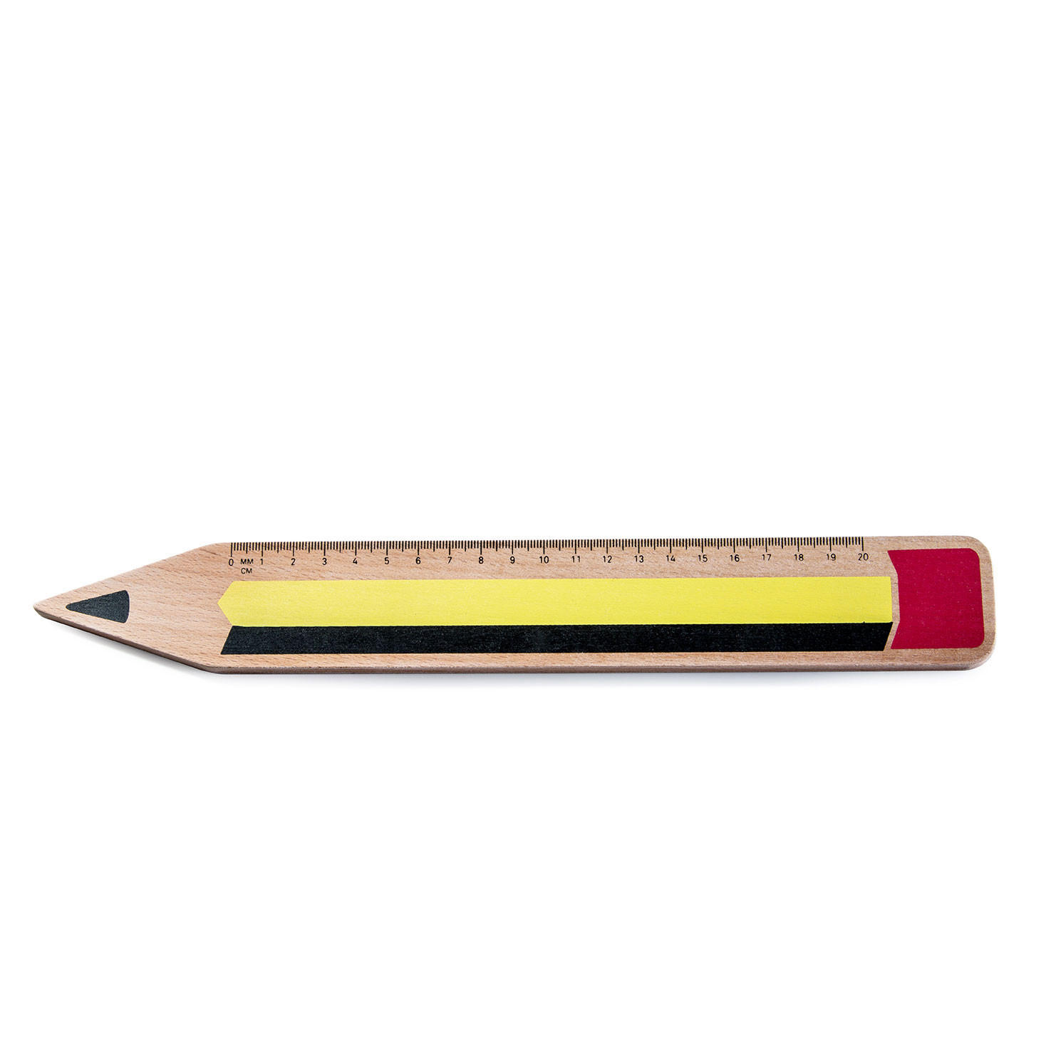 LINEAL Pencilmania, 30 cm, Buchenholz - Multicolor, Holz (4/1/30cm)