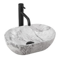 AUFSATZWASCHBECKEN Rea Amelia Mini Stone Matt - Hellgrau, Keramik (26/12/38cm) - REA