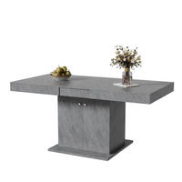 ESSTISCH ausziehbar 140/180 x 80 cm mit Stauraum Grau - Grau, Holzwerkstoff (180/80/76cm) - Meubliv