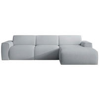 ECKSOFA Bouvi Hellgrau rechts - Hellgrau/Schwarz, Kunststoff/Textil (165/310cm) - Selsey