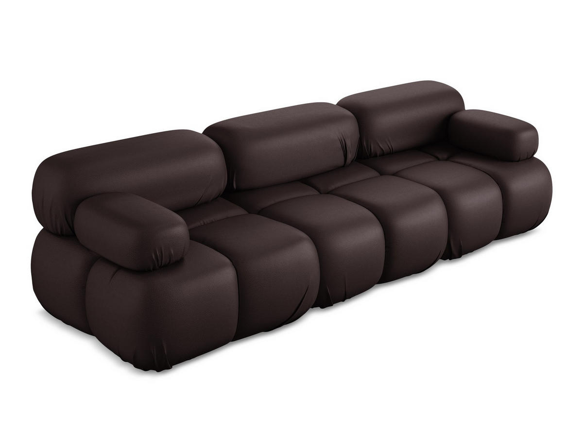 3-SITZER SOFA Kunstleder Violett - Blau/Pflaume, Leder/Kunststoff (285/70/96cm) - Makamii