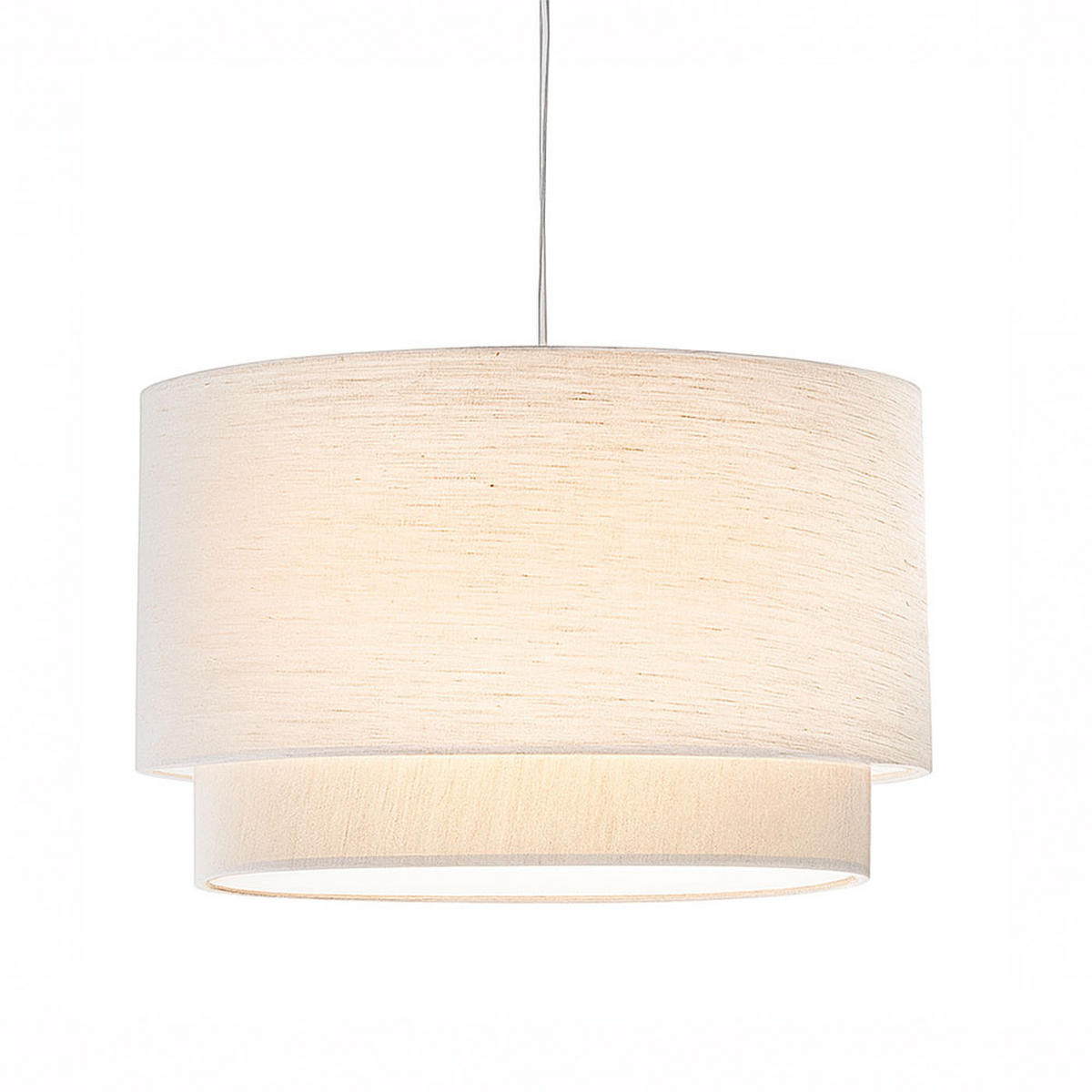 HÄNGELEUCHTE LEE Textil Beige - Beige, Metall (40/40/150cm) - Nowa