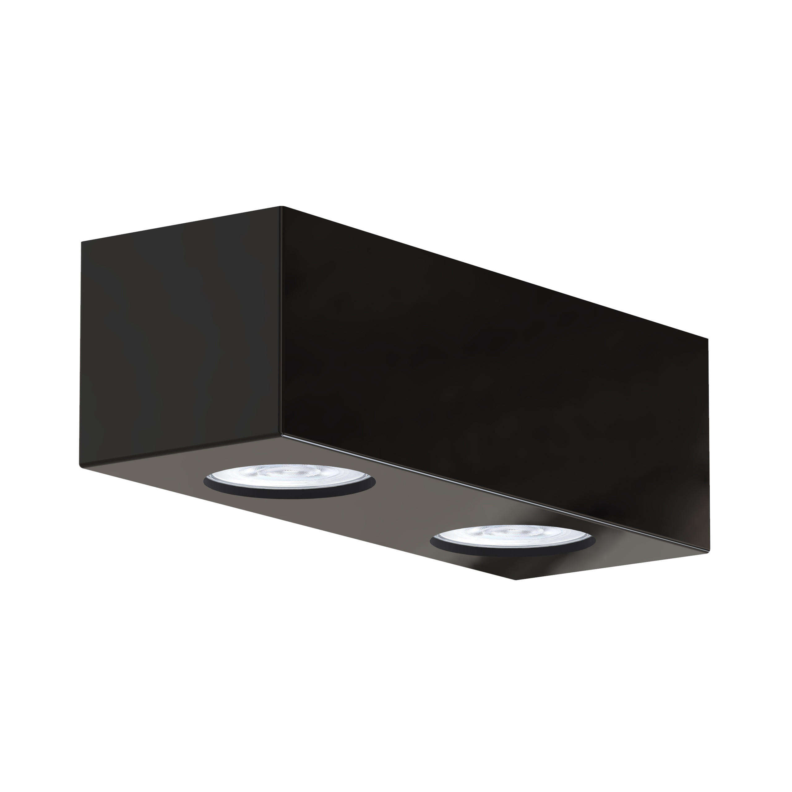 Lumicom Deckenleuchte Schwarz Hochglanz 25x7x10 cm