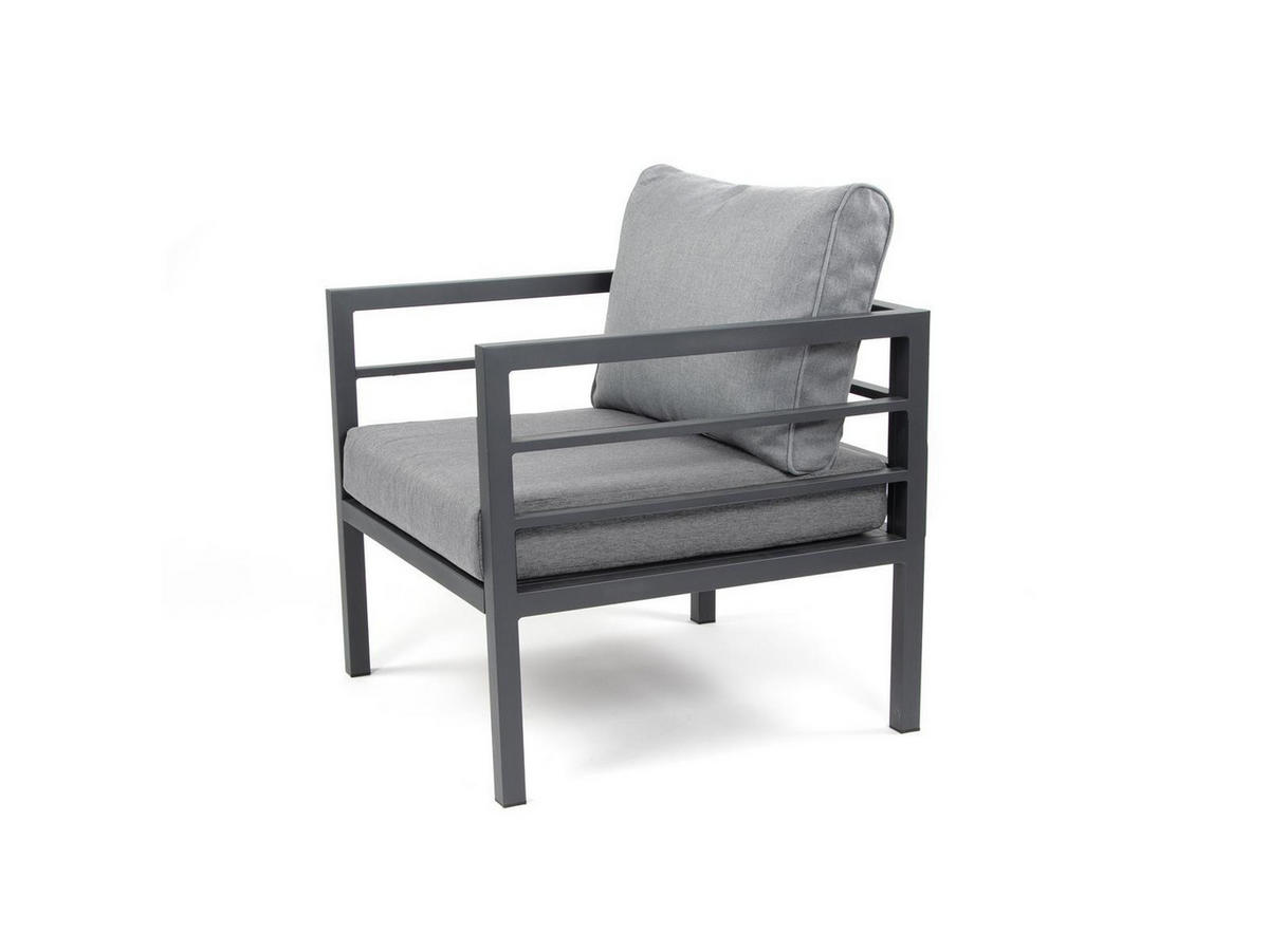 GARTENSESSEL San Menaio Grau Aluminium - Grau, Kunststoff (67/87cm) - Green Spirit