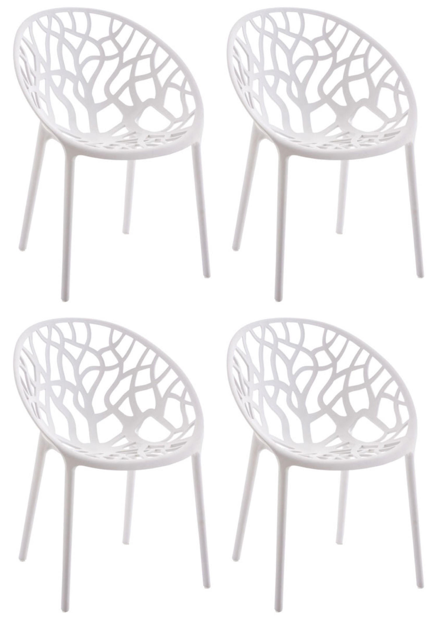 STUHL Holle - 2er Set weiß - Weiß, Kunststoff (59/60/80cm) - TPFLiving