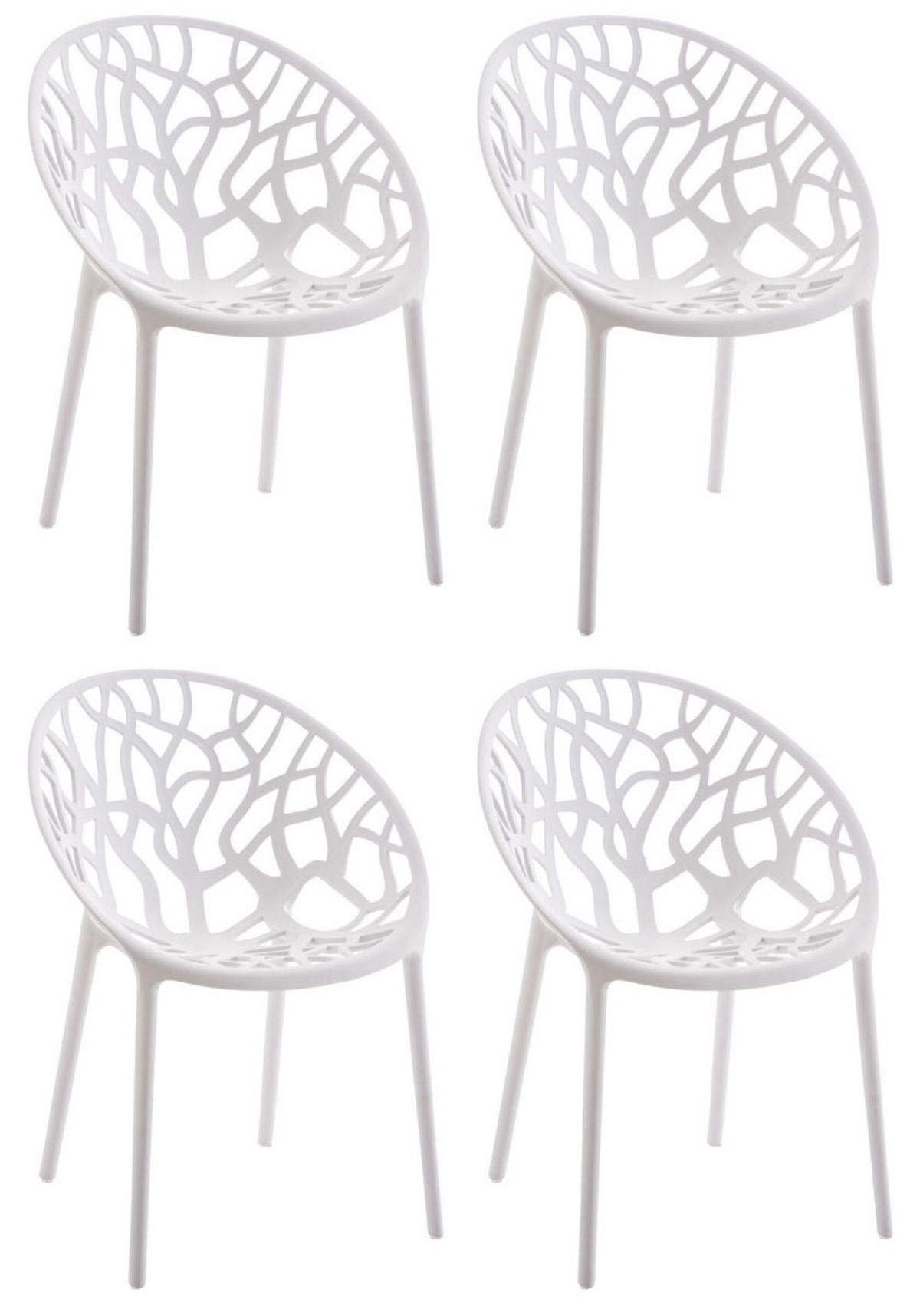 STUHL Holle - 2er Set weiß - Weiß, Kunststoff (59/60/80cm) - TPFLiving