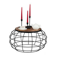 COUCHTISCH - Multicolor, Holz/Metall (67/67/36cm) - Relaxdays