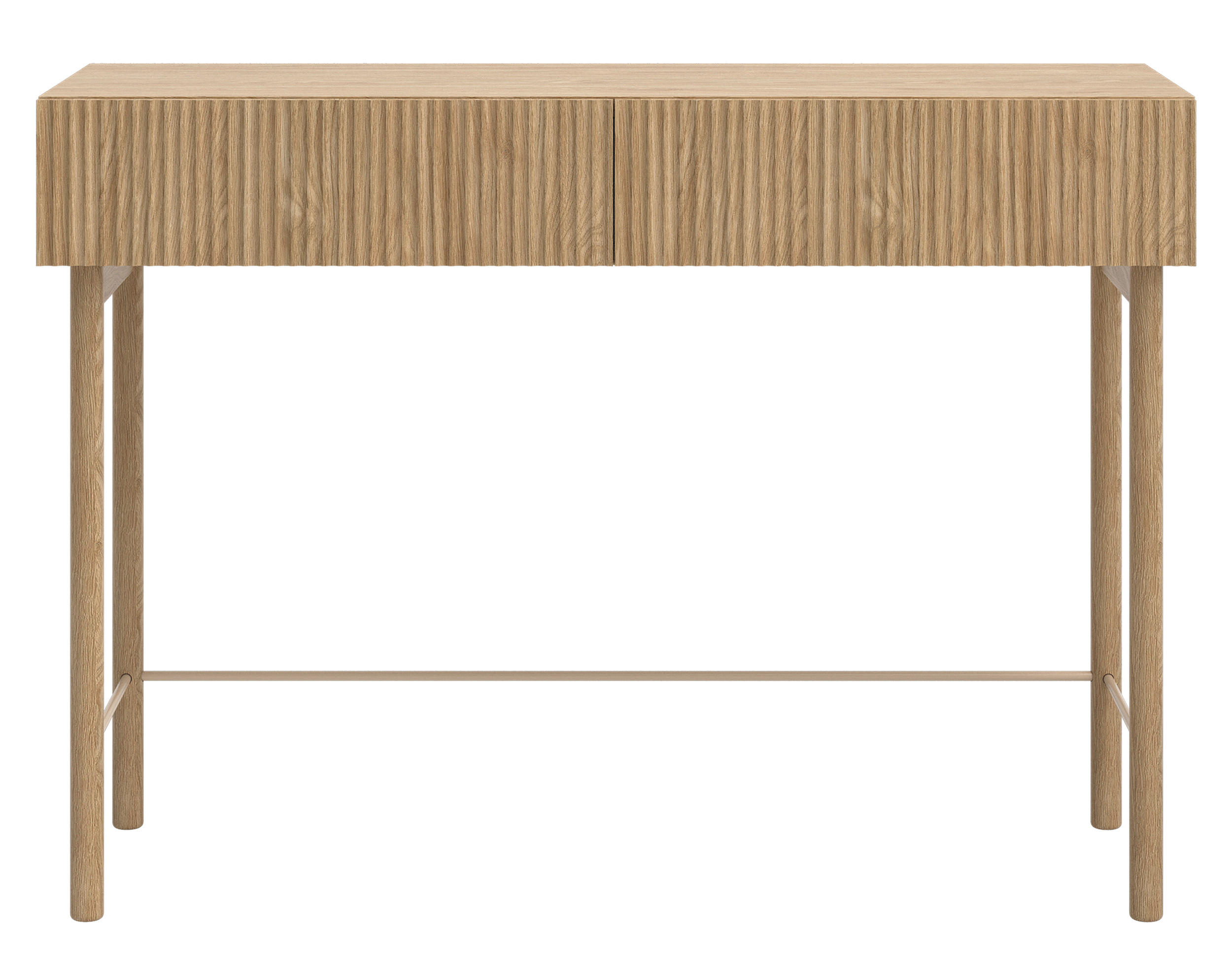 SCHMINKTISCH Nolie Eichenholzoptik mit 2 Schubladen 110 cm - Eichefarben, Holz/Holzwerkstoff (40/110/79cm) - Selsey