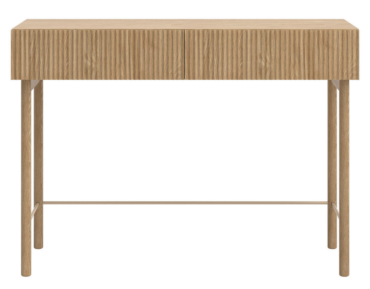 SCHMINKTISCH Nolie Eichenholzoptik mit 2 Schubladen 110 cm - Eichefarben, Holz/Holzwerkstoff (40/110/79cm) - Selsey