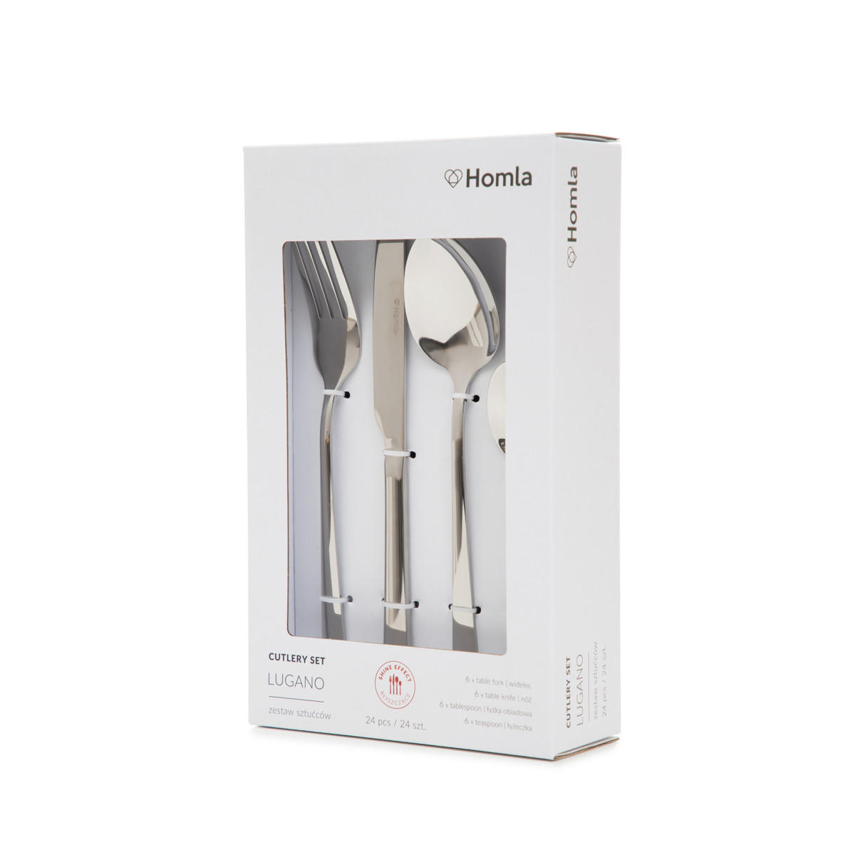 BESTECKSET Lugano Silber 24-tlg. - Silberfarben, Metall - Homla