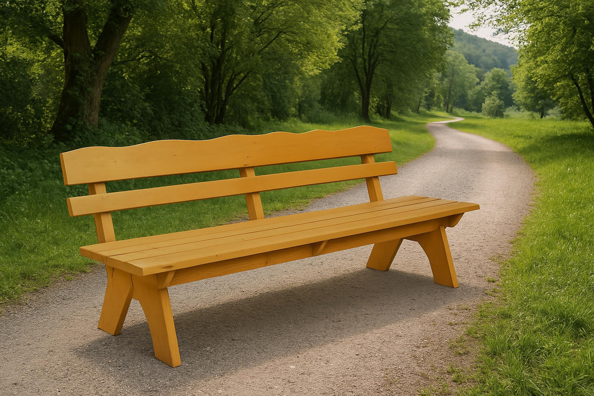 GARTENBANK Drieburg 4-Sitzer 200cm aus Kiefer massiv - Braun, Holz (200/82/60cm) - TPFGarden