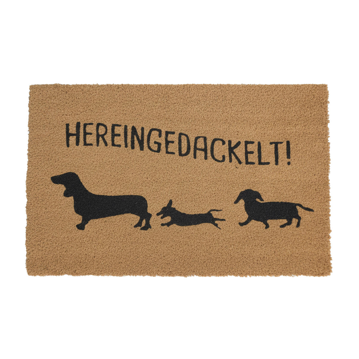 FUSSMATTE - Hellbraun, Kunststoff/Textil (80/50cm) - Relaxdays