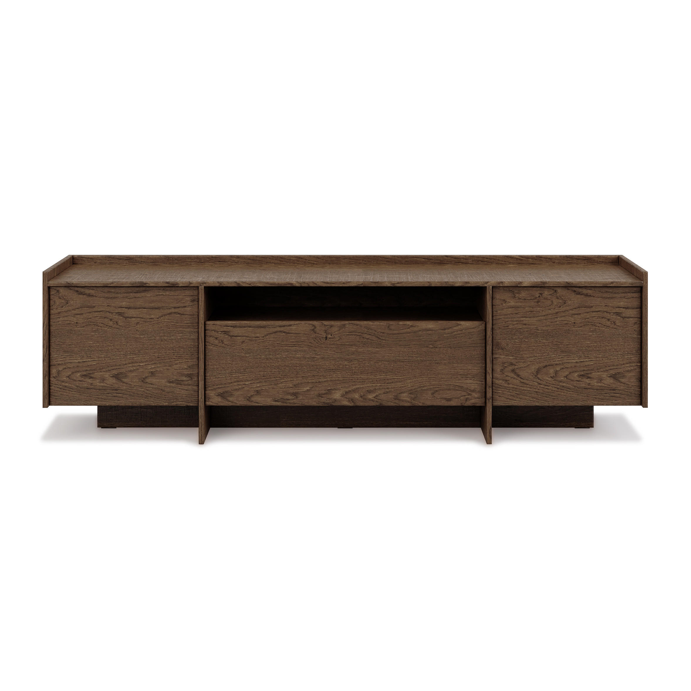 LOWBOARD Juni mit 3 Türen, 200 cm, Baltic Storm Eiche - Dunkelbraun, Holzwerkstoff (198/57/38cm) - Beautysofa