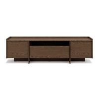LOWBOARD Juni mit 3 Türen, 200 cm, Baltic Storm Eiche - Dunkelbraun, Holzwerkstoff (198/57/38cm) - Beautysofa