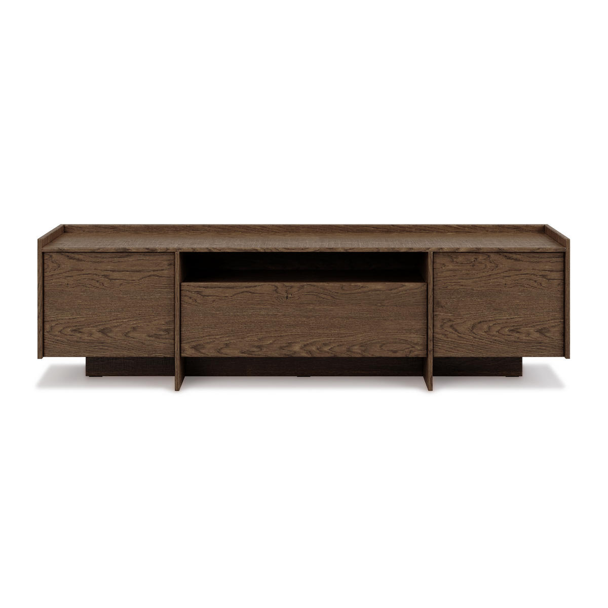 LOWBOARD Juni mit 3 Türen, 200 cm, Baltic Storm Eiche - Dunkelbraun, Holzwerkstoff (198/57/38cm) - Beautysofa