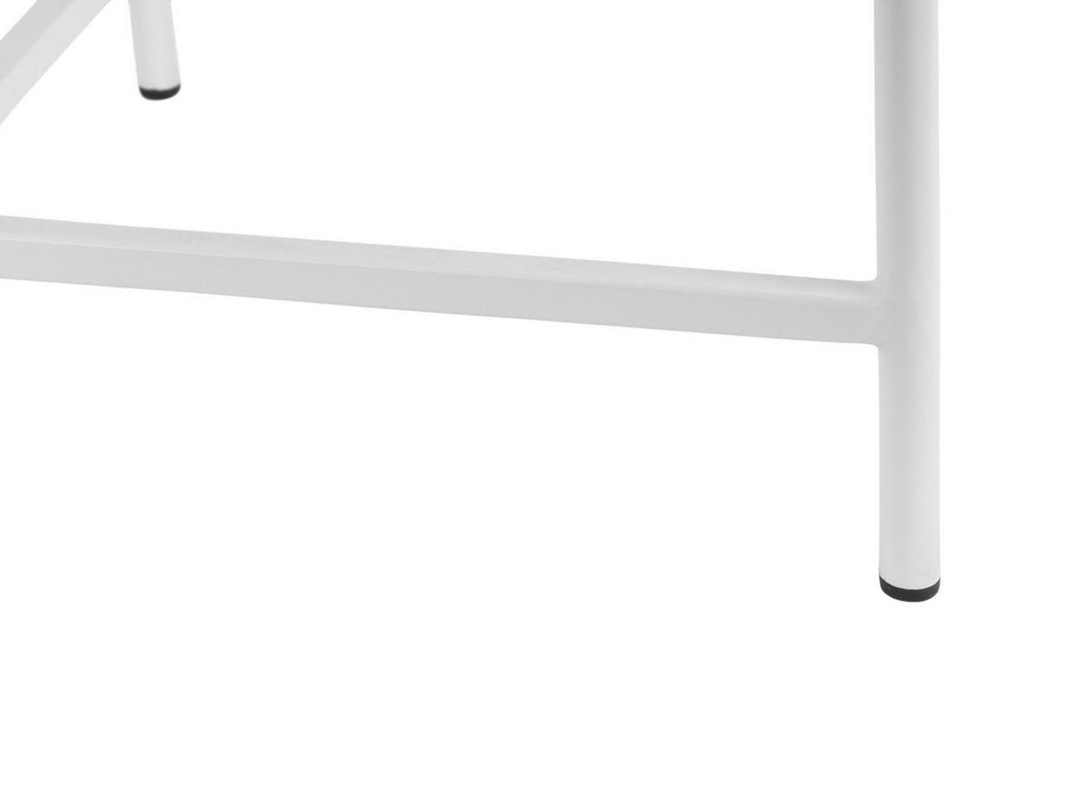 BEISTELLTISCH Meseta Weiß 50/50/38.5 cm - Weiß, Metall (50/50/38.5cm) - Leitmotiv