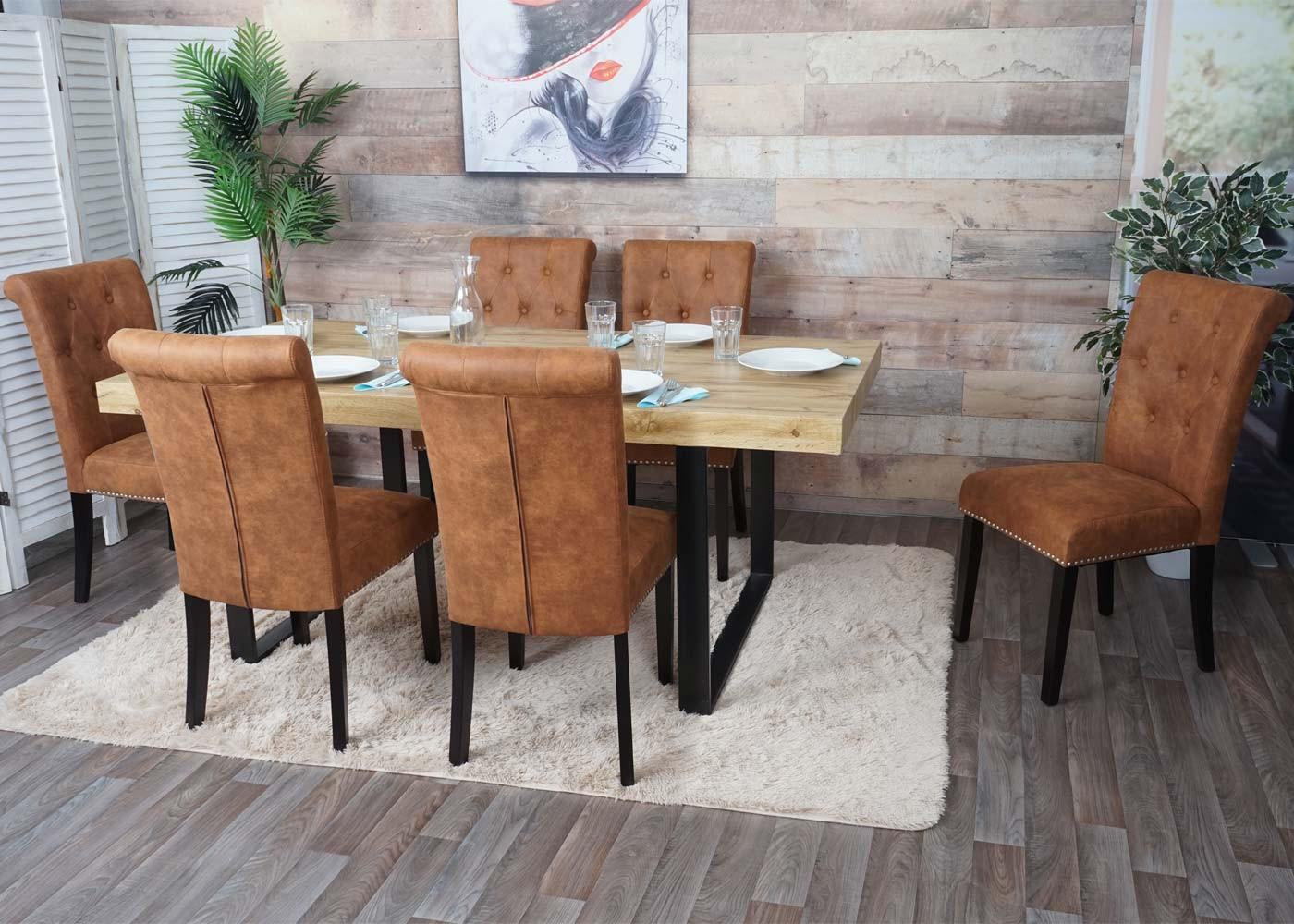 ESSZIMMERSTUHL FIELD Braun 2er-Set - Braun, Textil (47/98/62cm) - MCW