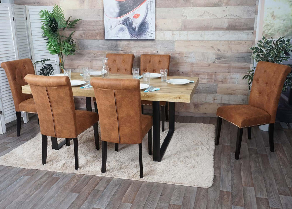 ESSZIMMERSTUHL FIELD Braun 2er-Set - Braun, Textil (47/98/62cm) - MCW