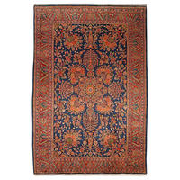 TEPPICH Ekbatan Blau 293/197 cm Schurwolle - Blau, Textil (197/293cm) - Looma