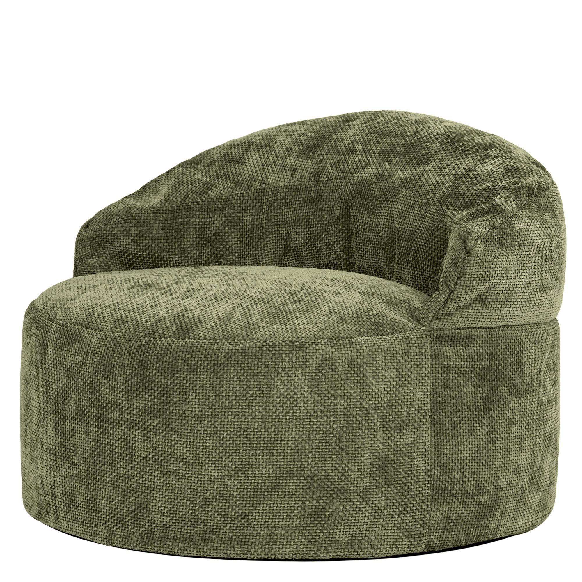 SITZSACK aus Chenille Orb - Olivgrün, Textil (86/61/86cm) - icon