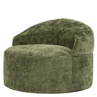 SITZSACK aus Chenille Orb - Olivgrün, Textil (86/61/86cm) - icon