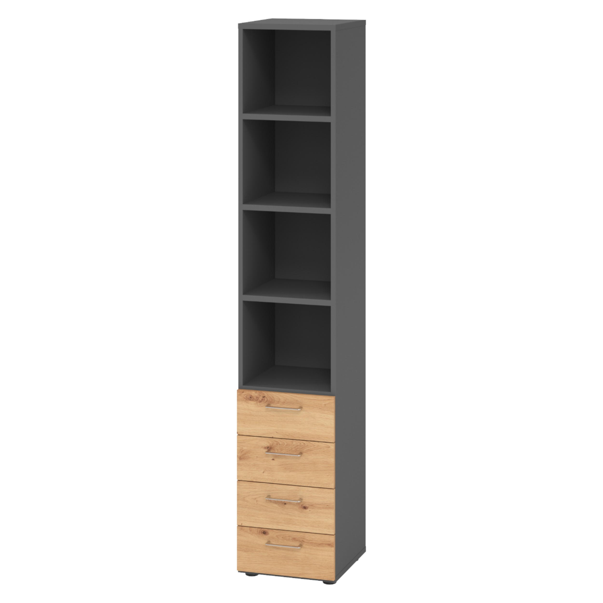 bümö Regal Graphit, Wildeiche 40x215.6x42 cm