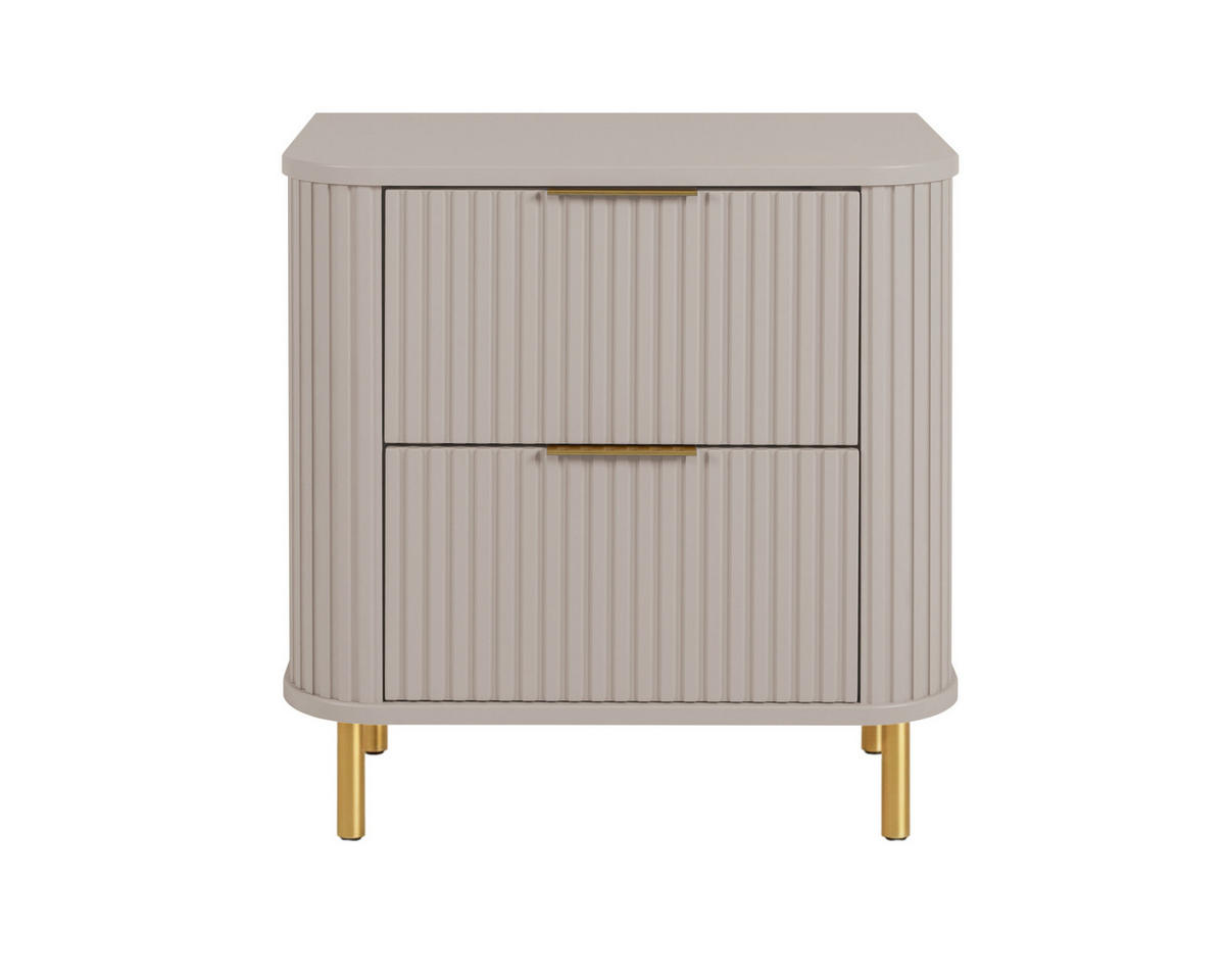 BADEZIMMERSCHRANK : Farbe Kaschmir, Griff gold, Füße gold, 60 x 41,5 x 66,7 cm - Kaschmir/Goldfarben, Holzwerkstoff (60/66.7/41.5cm) - 3XE LIVING