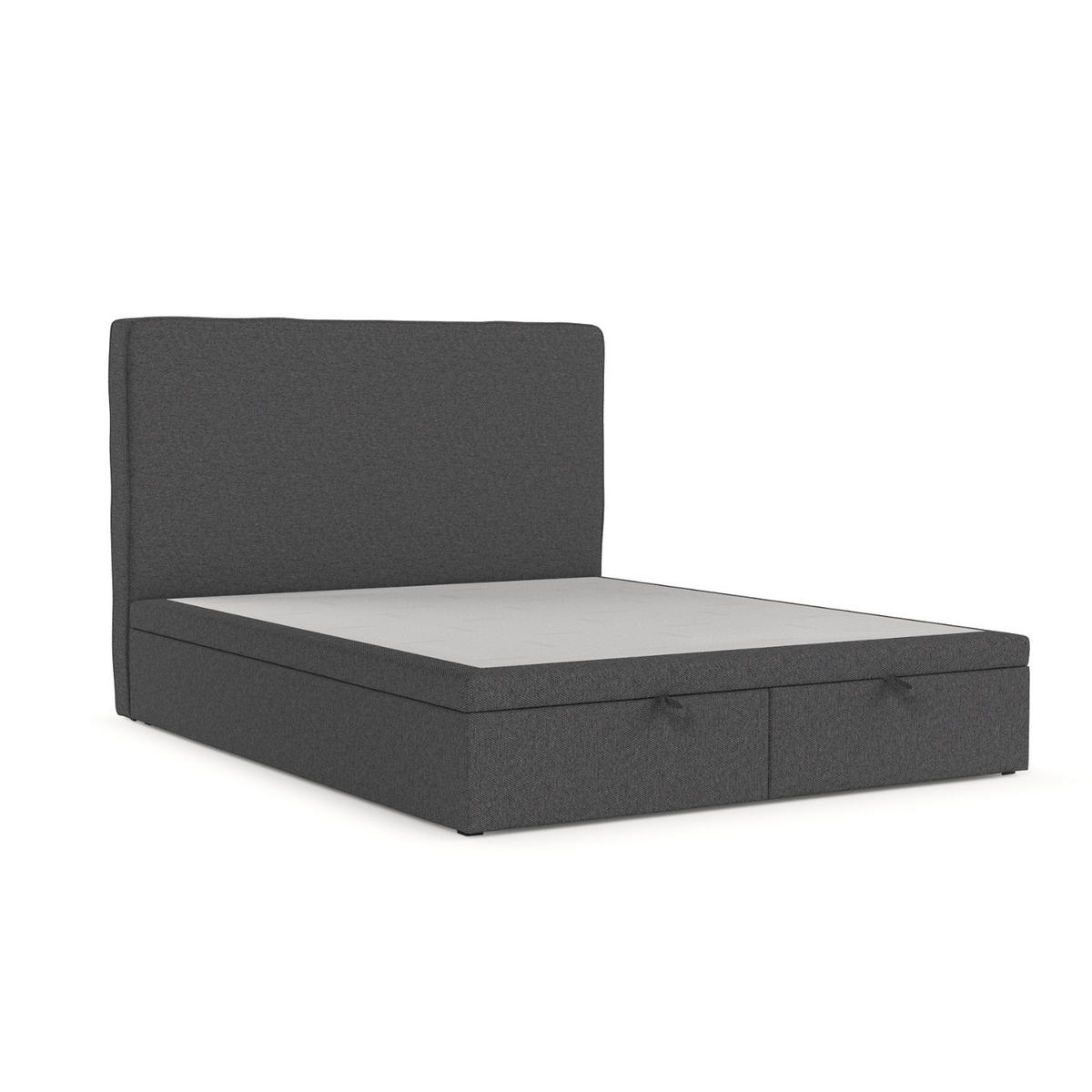 POLSTERBETT Hush mit Stauraum 140/200 cm Anthrazit im Megan Stoff - Anthrazit/Schwarz, Holz/Holzwerkstoff (140/200cm) - AltaBeds