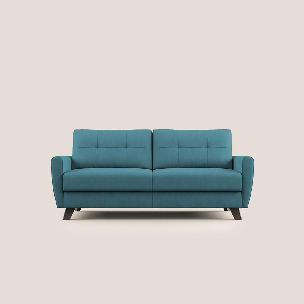 Thumbnail - Divani.store Schlafsofa, Petrol, Textil, 4-Sitzer, Rechteckig, 208x97x96 cm, Wohnzimmer, Sofas & Couches, Schlafsofas