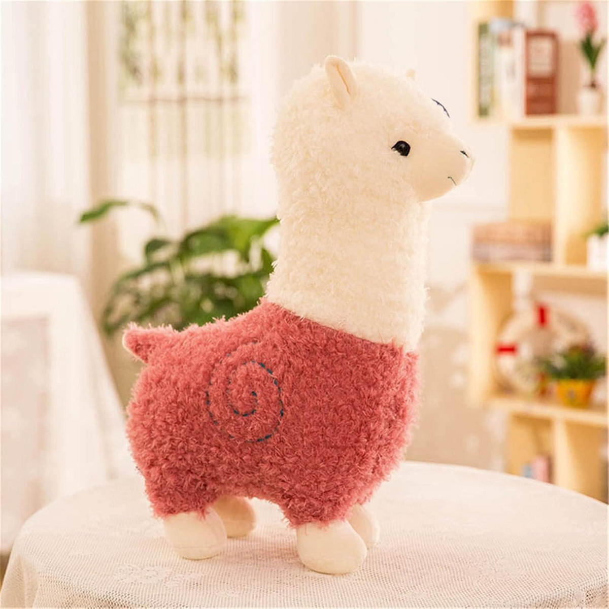 PLÜSCHTIER Alpaka 55 cm Hellrot - Rosa, Textil (20/55cm)