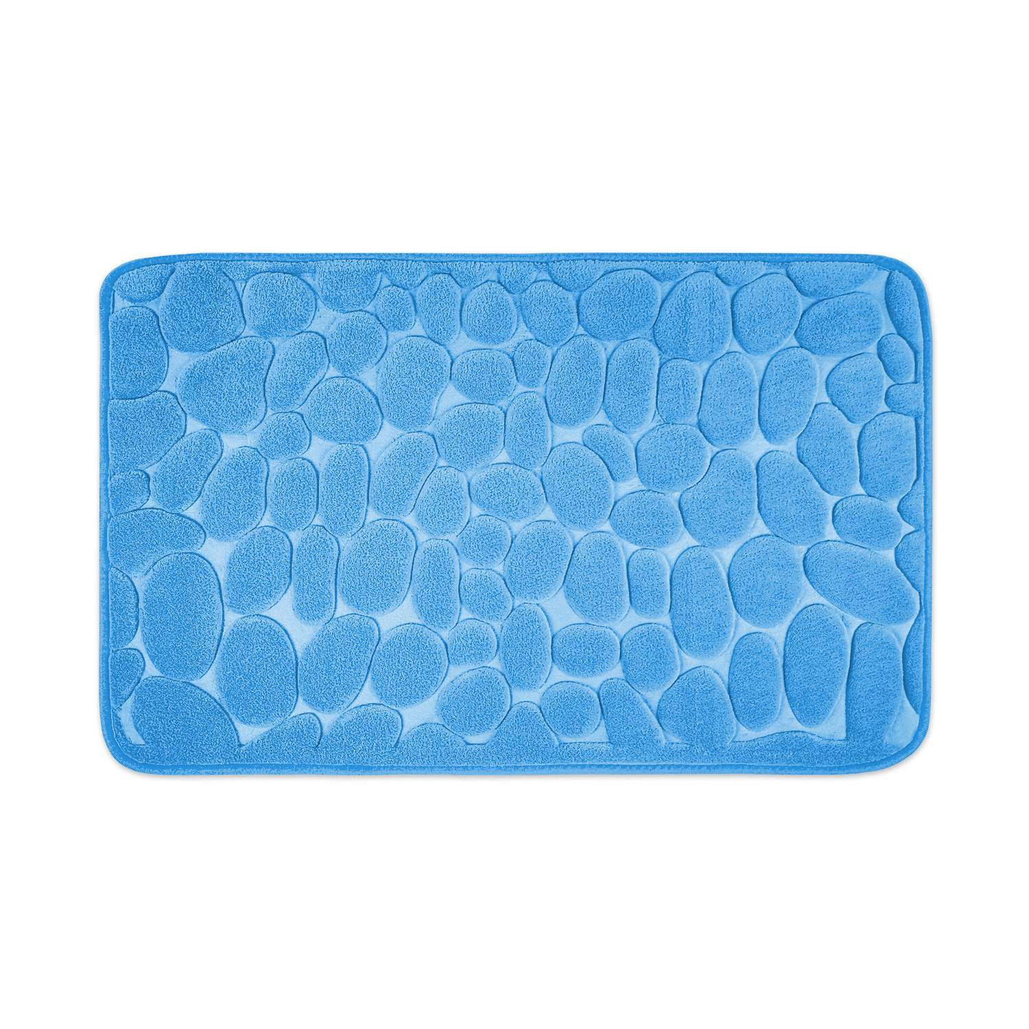 MEMORYSCHAUM BADEMATTE LONDON - Blau, Textil (60/100cm) - WohnDirect