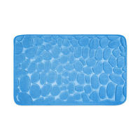 MEMORYSCHAUM BADEMATTE LONDON - Blau, Textil (60/100cm) - WohnDirect