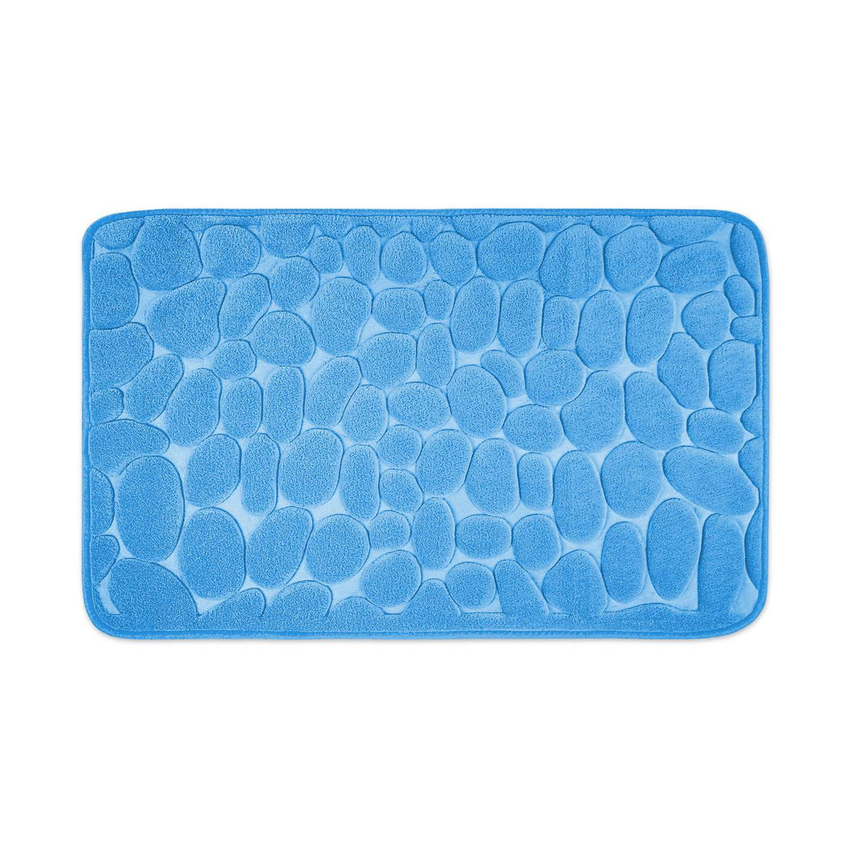 MEMORYSCHAUM BADEMATTE LONDON - Blau, Textil (60/100cm) - WohnDirect