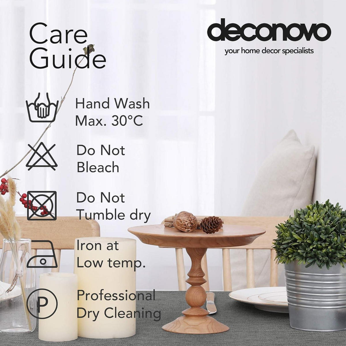 TISCHDECKE Leinenoptik Grau 220 x 130 cm - Grau, Textil (220/130/1cm)