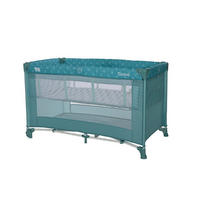 REISEBETT Torino 2 Ebenen grün faltbar seitliche Öffnung Tragetasche Matratze - Grün, Kunststoff (68/127cm) - Lorelli