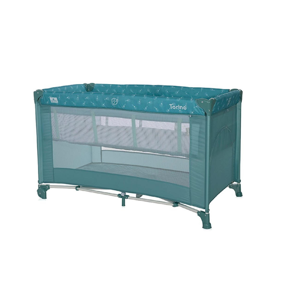 REISEBETT Torino 2 Ebenen grün faltbar seitliche Öffnung Tragetasche Matratze - Grün, Kunststoff (68/127cm) - Lorelli