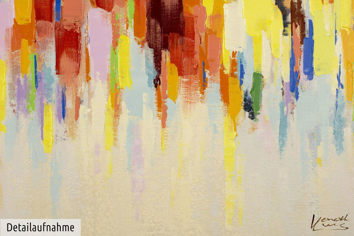 ACRYLBILD HANDGEMALT 80/80 cm - Beige/Multicolor, Holz/Textil (1.68/80cm) - KUNSTLOFT