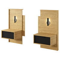 NACHTTISCHE mit Schubladen 50 cm Belano, LED, Eiche Baltic - Eichefarben, Holz (49/102/40cm) - Emporius