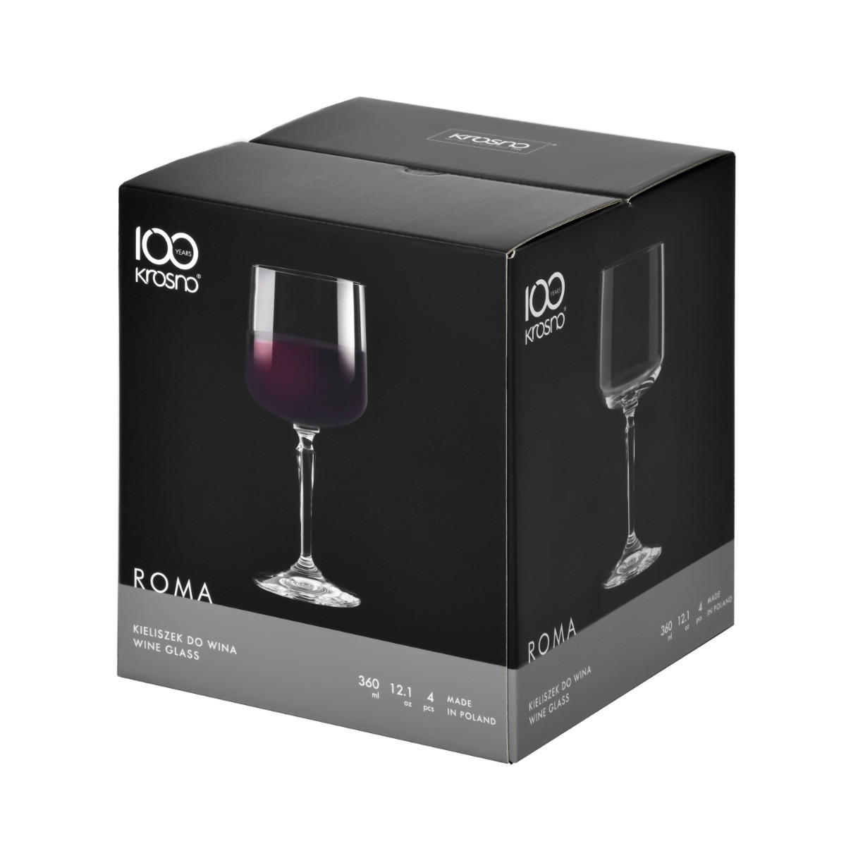 WEINGLÄSER ROMA, 4ER-SET, 360 ML - Transparent, Glas (0.36L) - Krosno Glass