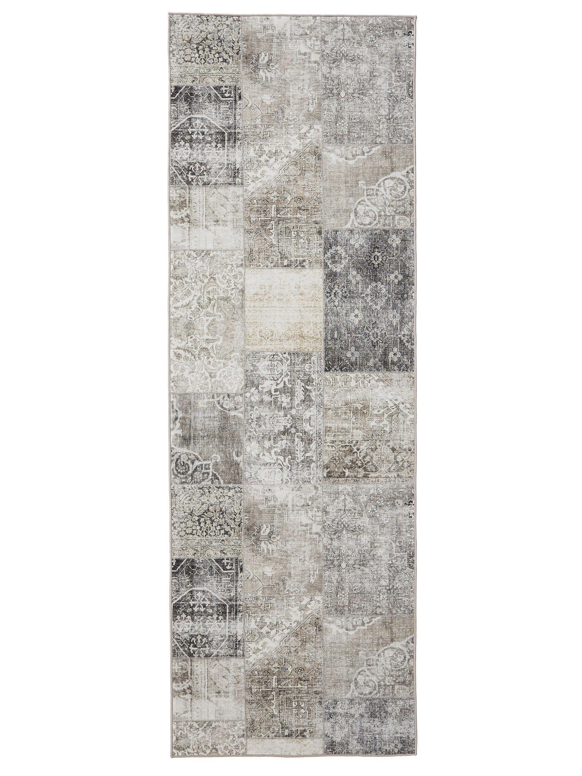 VINTAGE-LÄUFER George waschbar 80x240 cm - Grau, Kunststoff (80/240cm) - benuta