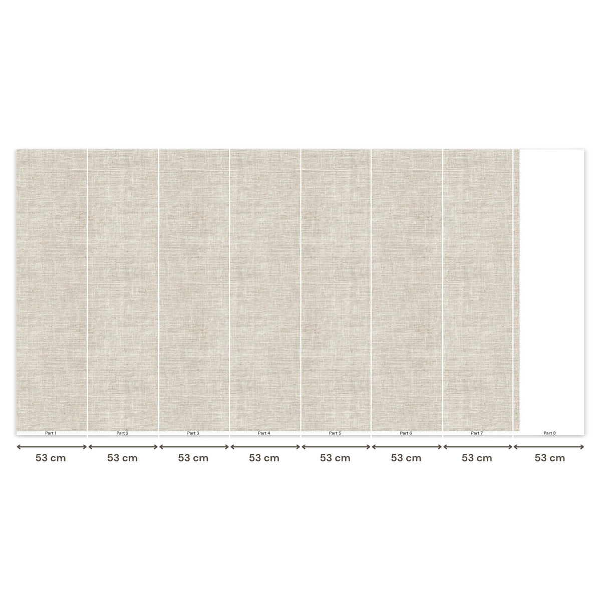 TAPETE - Leinen - Textur - Beige - 400x220 cm - Creme, Papier (400/220cm) - OnlyWow