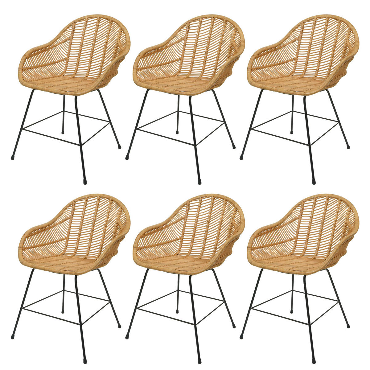 ESSZIMMERSTUHL Braun 6er-Set - Braun, Holz (56/83/58cm) - MCW