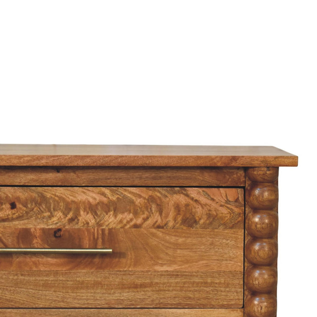 KOMMODE mit Amber-Eichen-Finish, 3 Schubladen, gedrechselte Spindelbeine, braun - Braun, Holz/Metall (90/87/42cm) - Artisan Furniture