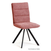 ESSZIMMERSTUHL (4er-Set) Debbi 47x92x60 Schwarz/Rosewood - Dunkelrosa/Schwarz, Kunststoff (60/92/47cm) - 58aufmkessel