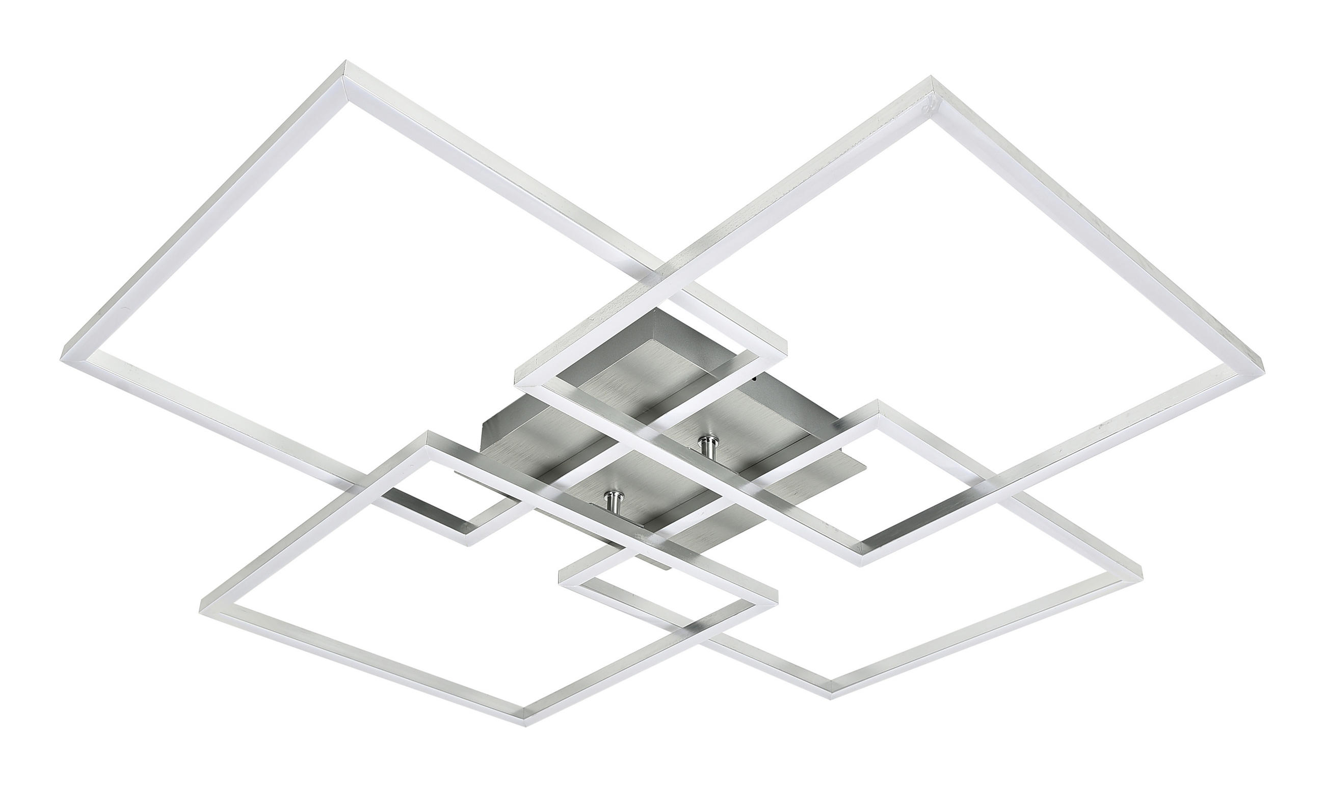 LED-DECKENLEUCHTE Marable 72.4/72.4/7.3 cm - Silberfarben, Metall (72.4/72.4/7.3cm) - Nettlife